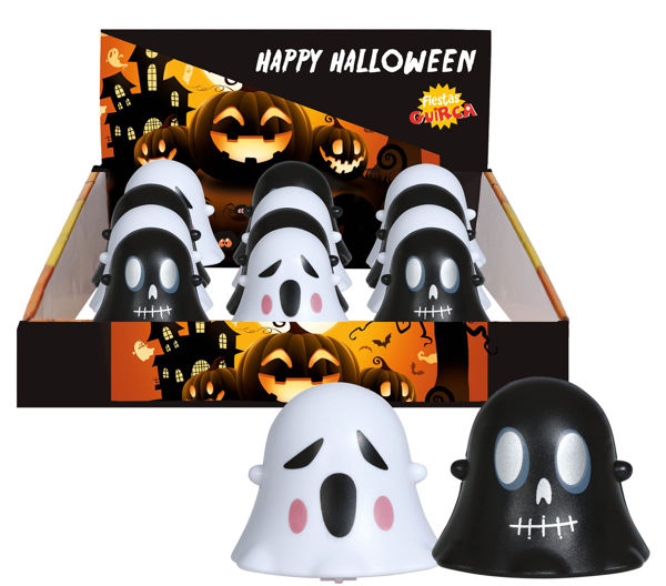 Fantasma con ruote 4 cm bianco o nero gadget Halloween vendita singola