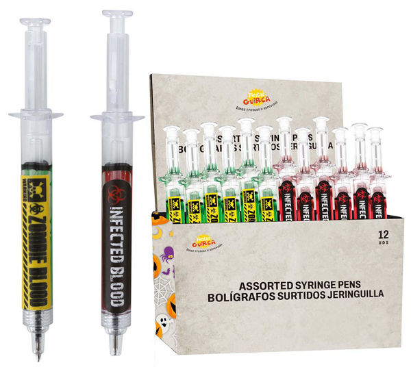 Penna siringa Halloween con sangue finto gadget horror
