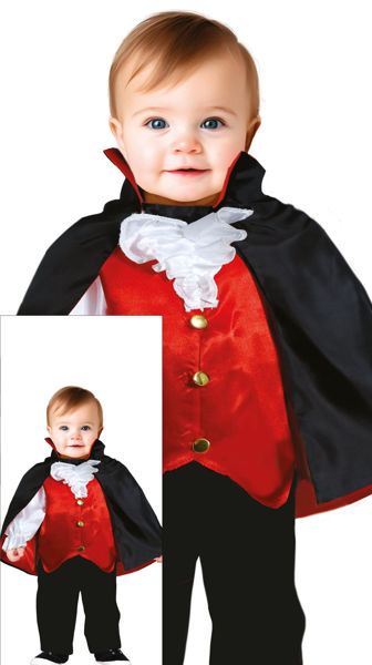 Costume Vampiro bambino 18-24 mesi con maglietta, mantello e pantaloni