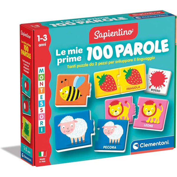 Montessori Le Mie Prime 100 Parole Clementoni – Puzzle educativi per sviluppo linguaggio 1-3 anni