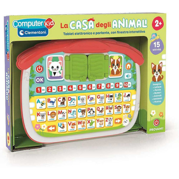 La Casa degli Animali Clementoni – Tablet educativo parlante con 16 attività per bambini 2-4 anni