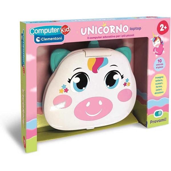 Unicorno Laptop Clementoni – Computer educativo interattivo per bambini 2-4 anni con 10 attività