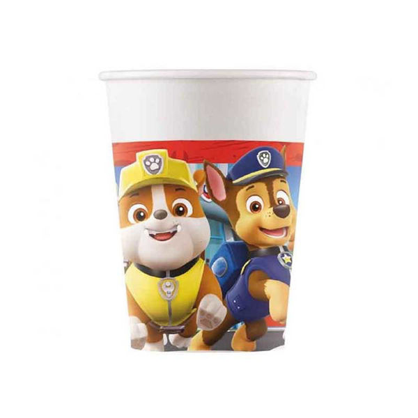 Bicchieri Paw Patrol in carta 200 ml confezione 8 pezzi per feste bambini