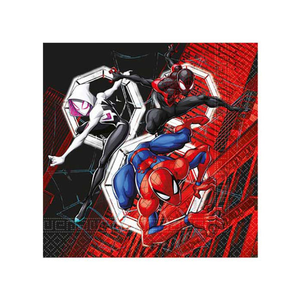 Tovaglioli Spiderman World of Webs 33x33 cm confezione 20 pezzi Marvel