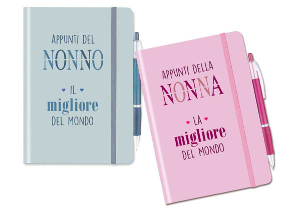 Block notes con penna 15x21 cm “Appunti del Nonno/Nonna la migliore del mondo”