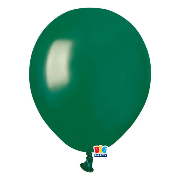 Confezione 100 palloncini in lattice Gemar 5'' Emerald Green busta Big Party