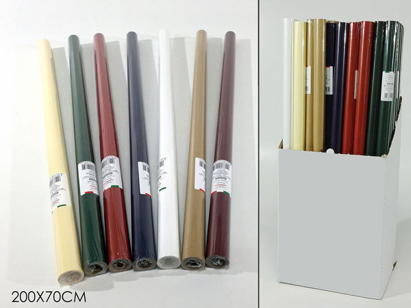 Rotolo carta regalo monocolore 70x200 cm colori assortiti