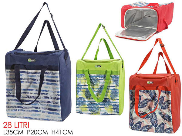 Borsa termica Leves 28 litri colori assortiti con tracolla e manici