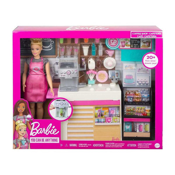 Barbie Playset Coffee Shop con bambola barista e oltre 20 accessori