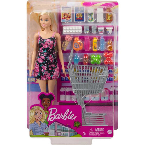 Barbie Playset Shopping con bambola, carrello e accessori spesa