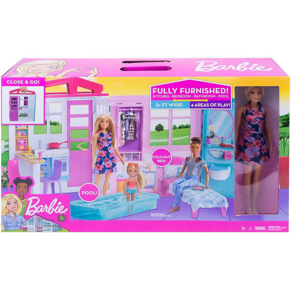 Barbie Loft con bambola e accessori – casa portatile arredatta