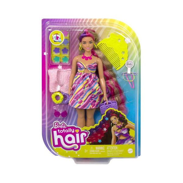 Barbie Totally Hair con lunghi capelli colorati e accessori moda