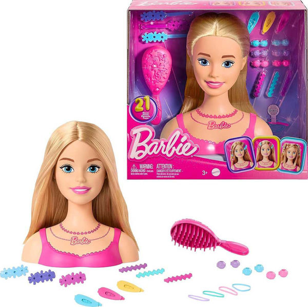 Barbie Testa da Pettinare con 21 accessori per capelli