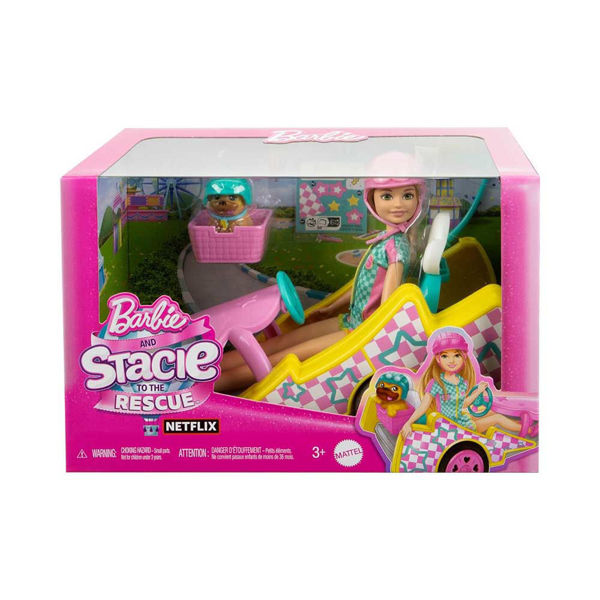 Barbie Stacie Go-Kart con bambola e cucciolo