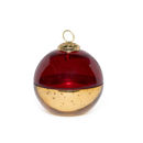 Candela profumata in palla di vetro oro e rosso