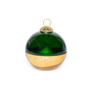 Immagine di Candela Profumata In Palla Vetro Oro e Verde 10 cm