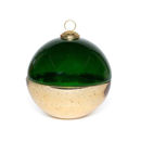 Immagine di Candela Profumata In Palla Vetro Oro e Verde 13 cm