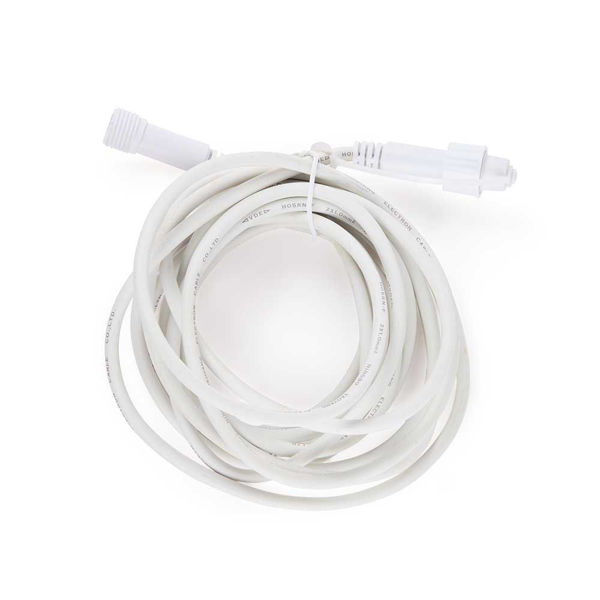 Cavo prolunga luce Contract 5 m filo bianco 220V per decorazioni natalizie