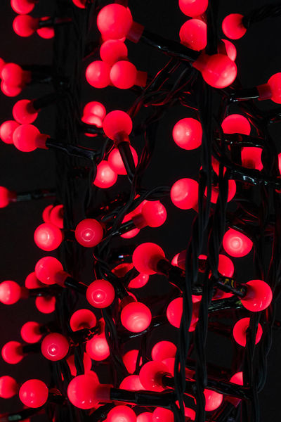 Catena luminosa 1000 LED microsatinate rosse 30 m per albero di Natale