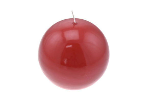 Candela sfera rossa 6 cm elegante e decorativa