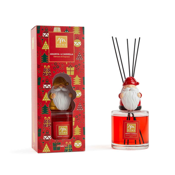 Diffusore essenza Lola 500 ml Arancia e Cannella con decorazione Babbo Natale