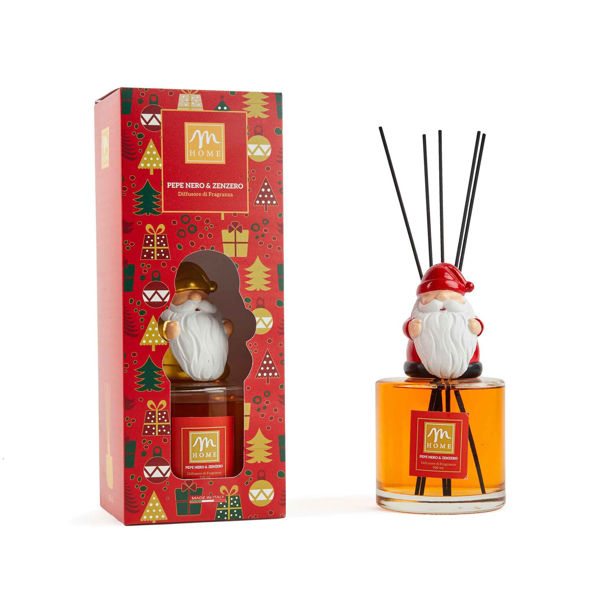 Diffusore essenza Lola 500 ml Pepe Nero e Zenzero con decorazione Babbo Natale