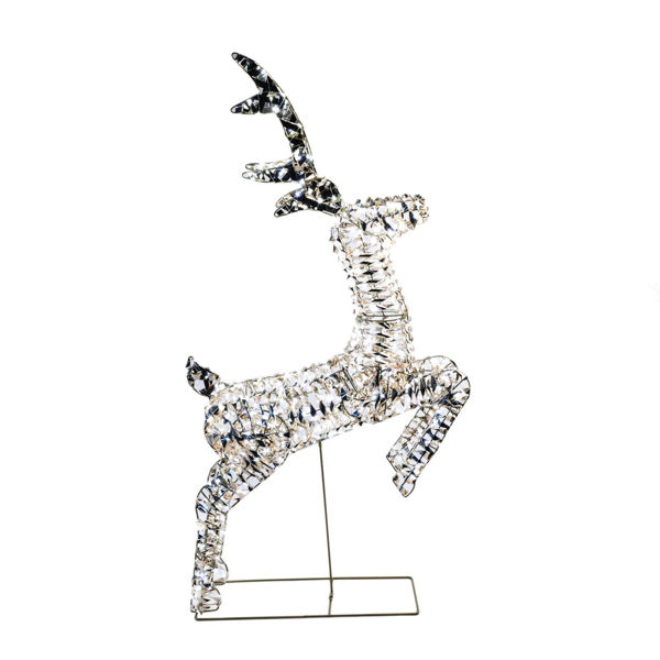 Renna natalizia luminosa in metallo e plastica con 720 luci LED