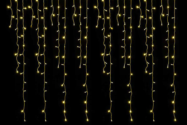 Tenda luminosa 480 LED bianco caldo Full Flash 3x1 mt per esterno e interno