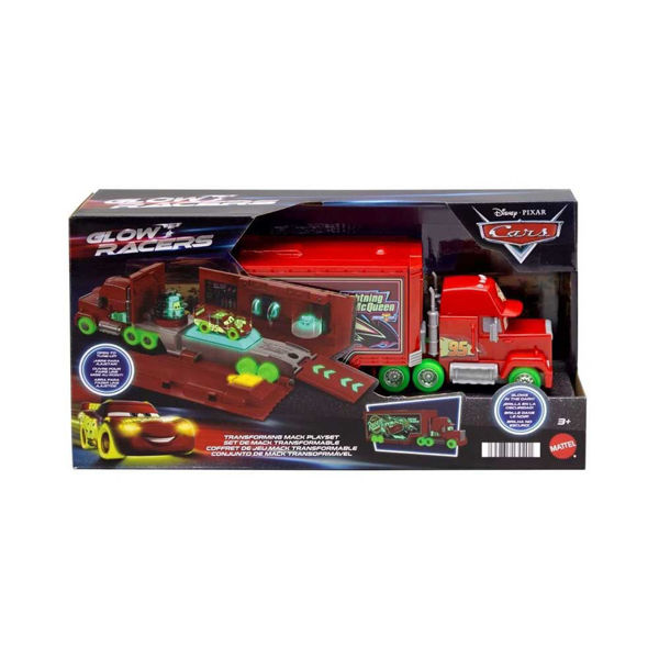 Disney Pixar Cars Glow Transforming Mack Playset con luci e pista