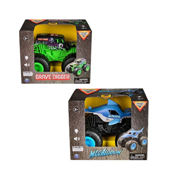 Monster Jam monster truck scala 1:24 con luci e suoni, modelli assortiti