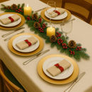 Sottopiatto natalizio oro 33 cm in plastica