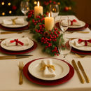 Sottopiatto liscio rosso 33 cm in plastica