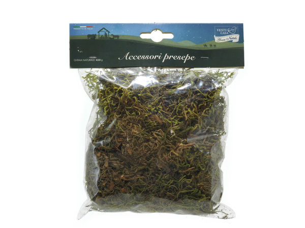 Busta piccola muschio naturale per presepe e decorazioni natalizie