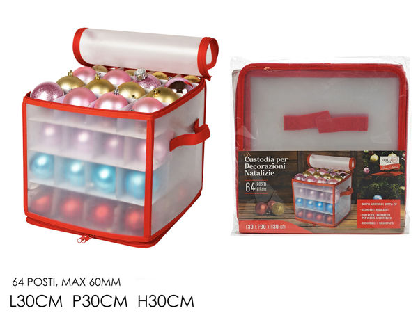 Immagine di Scatola Porta Decorazioni Natalizie 64 Posti