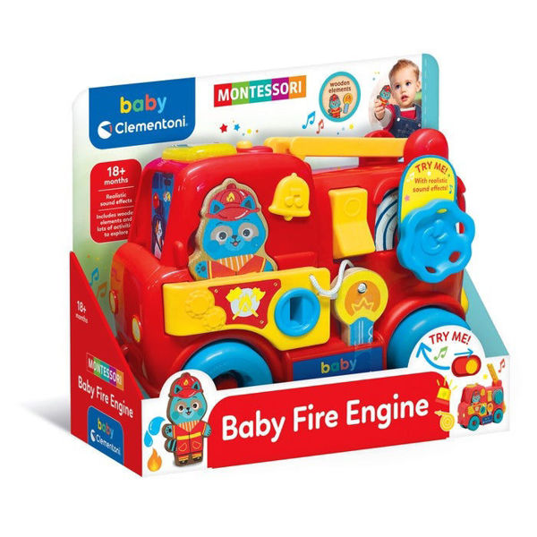 Montessori Baby Fire Truck Clementoni – Camion dei pompieri educativo in stile Montessori per bambini 18 mesi+