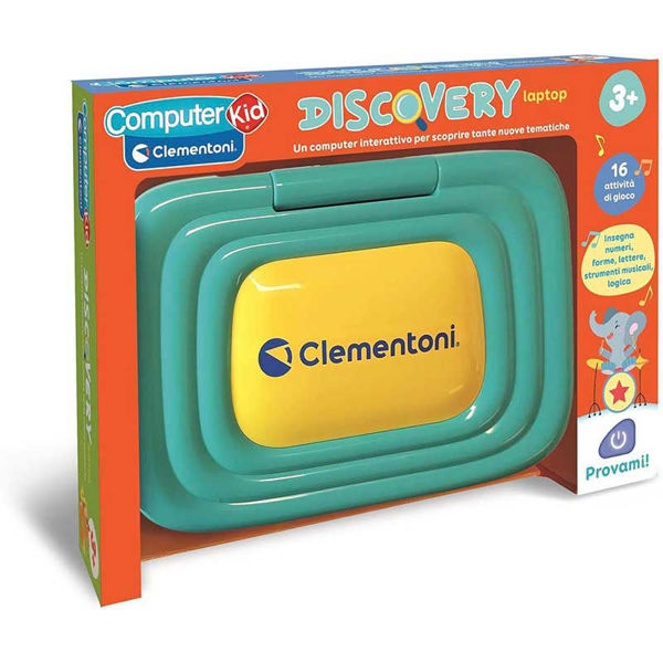 Discovery Laptop Clementoni – Computer educativo interattivo per bambini 3-6 anni con 16 attività