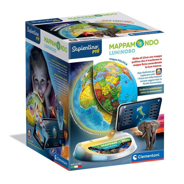 Esploramondo Luminoso – Mappamondo educativo con LED e realtà aumentata diametro 22 cm