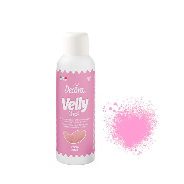 Colorante spray velvet rosa 100 ml effetto velluto per dolci e torte