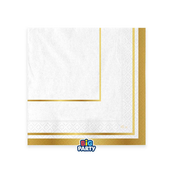 Immagine di Tovaglioli 33x33 cm Classic Gold Metal 16 pezzi