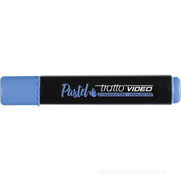 Evidenziatore Tratto Video colore azzurro pastello punta a scalpello