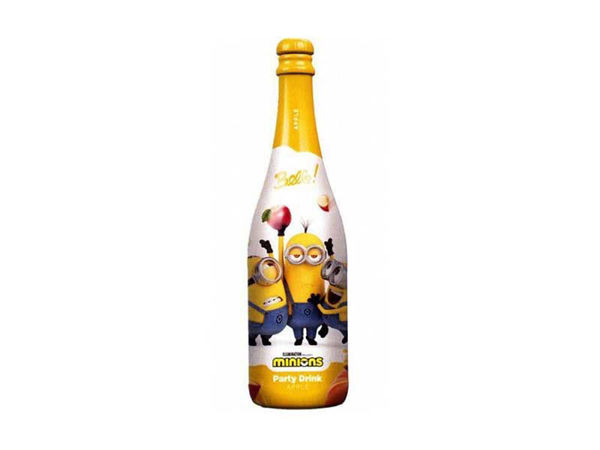 Spumante analcolico Minions per bambini 750 ml gusto mela – party drink gassato