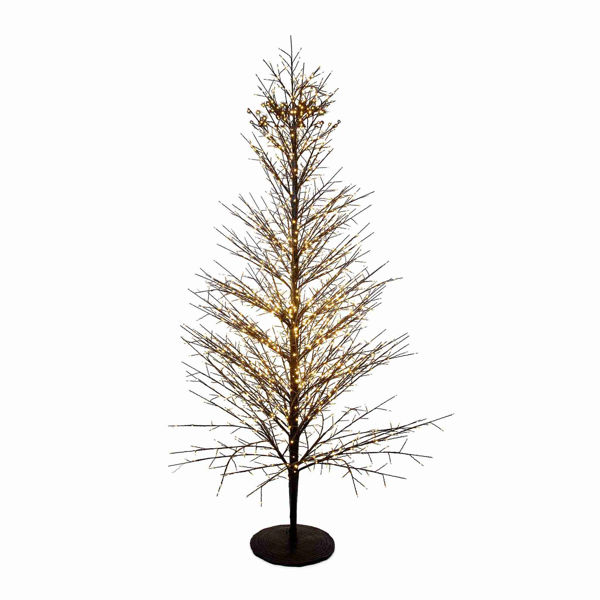 Albero di Natale luminoso 1940 microled bianco caldo 180 cm con effetto flash
