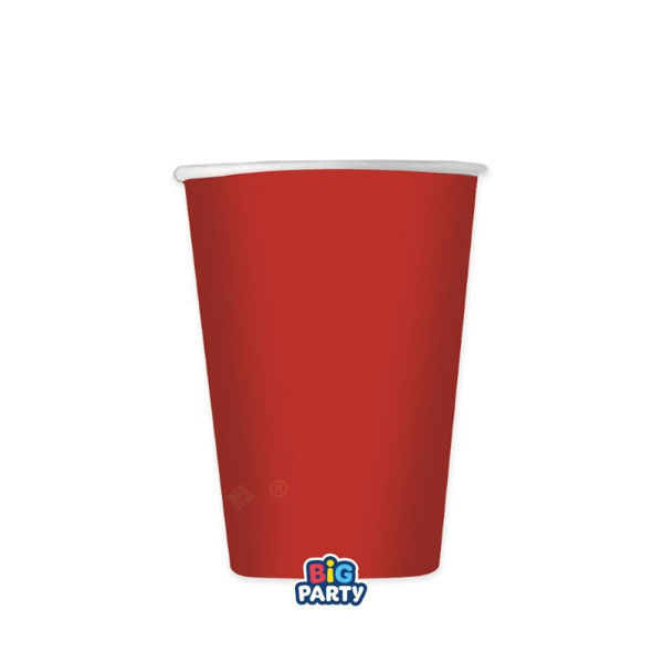 Bicchieri monouso Wavy rossi 250 cc confezione da 6 pezzi