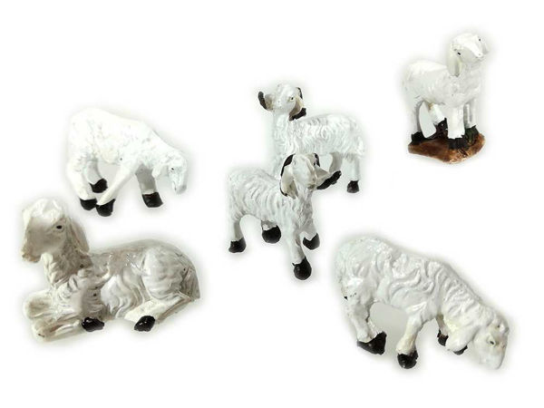 Immagine di Pecore Presepe 4 cm – Set da 6 Assortimenti