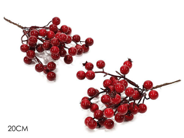 Immagine di Ramo con Bacche Rosse 20 cm – 2 Assortimenti Natalizi