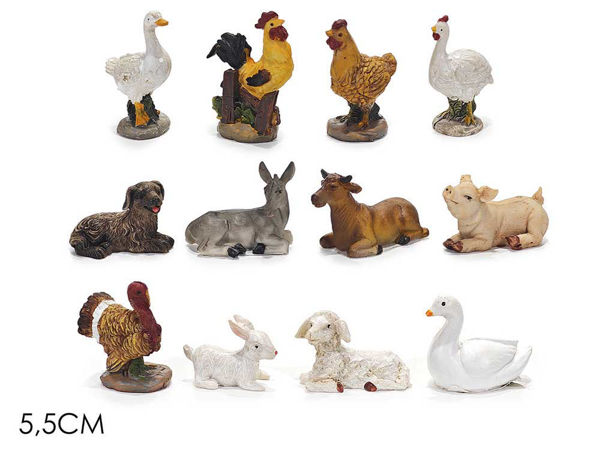 Animali per presepe 5,5 cm in resina – vendita singola soggetti assortiti