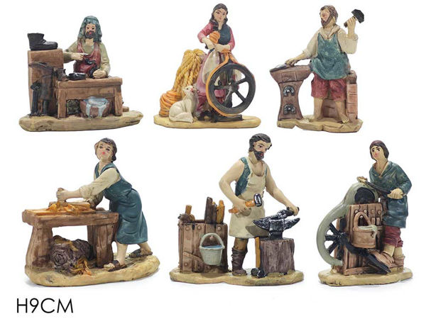 Immagine di Personaggi Presepe 9 cm – Set 6 Assortimenti