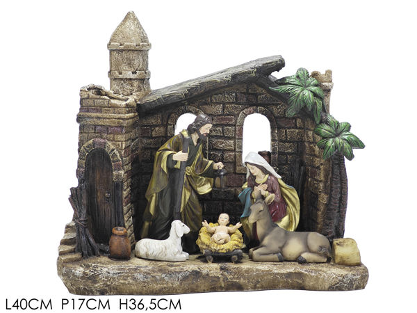 Immagine di Set Nativita' con Illuminazione a Batterie – H36,5 cm