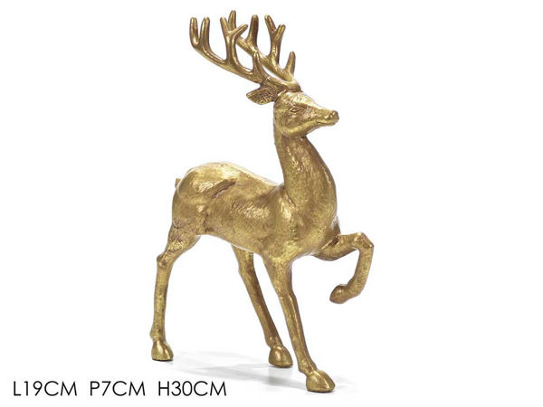 Immagine di Renna h 30 cm Oro
