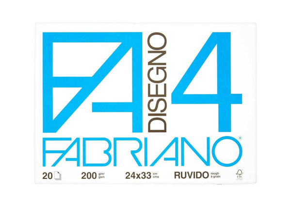 Album Fabriano F4 ruvido 20 fogli 200 g/m² formato 24x33 cm
